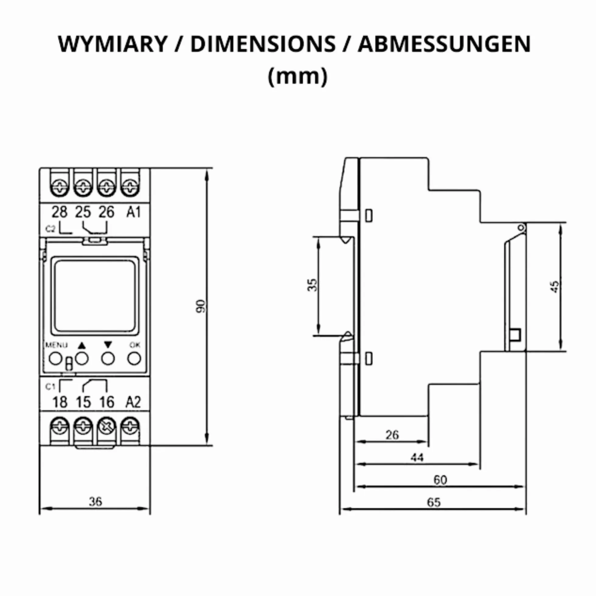 ORNO PRE-450 Programmateur Electrique Astronomique 52 Programmes Menu en 3 Langues avec 2 Sorties Relais et Fonction Pause de Nuit