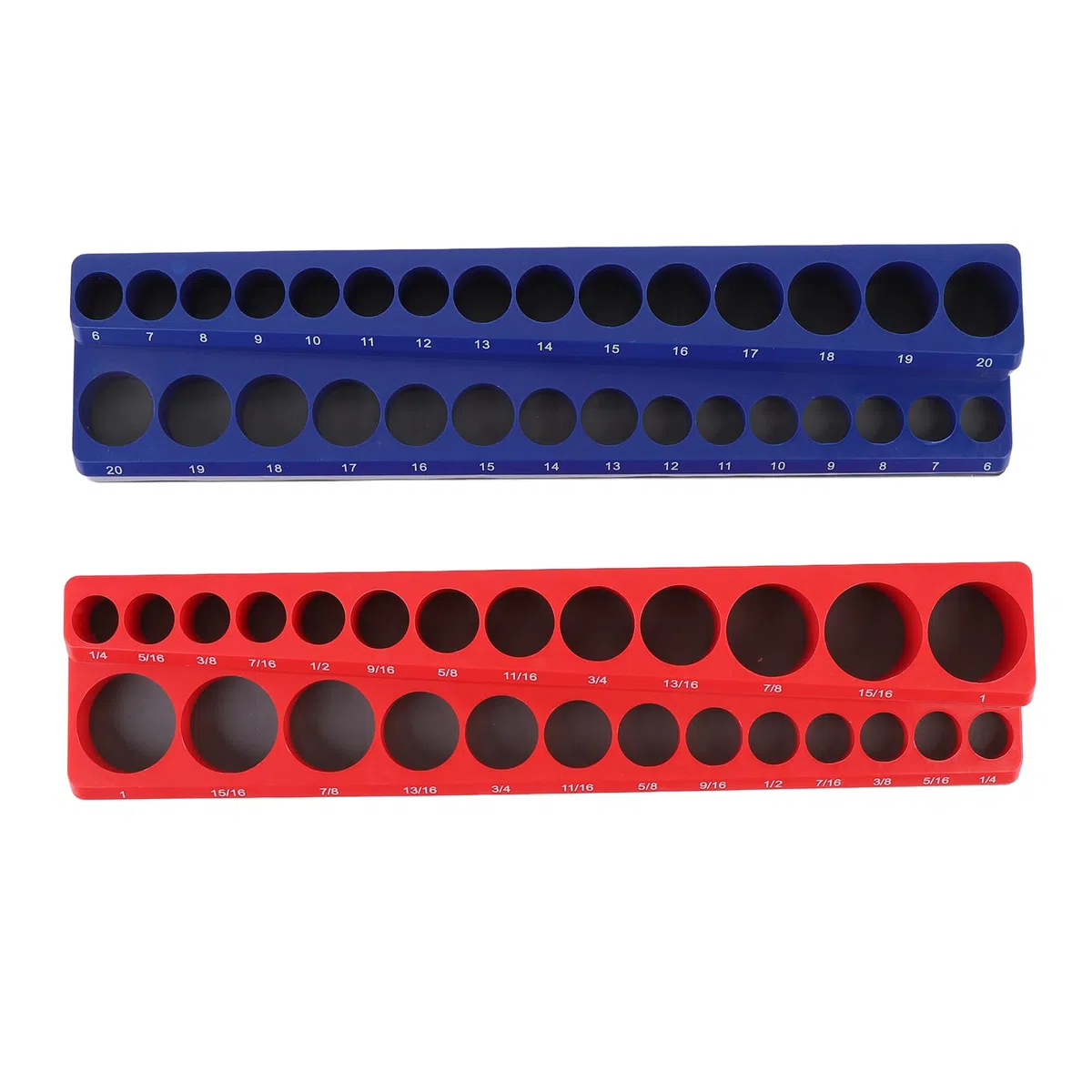 Organiseur de Douilles Magnétiques 3/8 Pouces, Support de Rangement Efficace pour les Réparations à Domicile et Professionnelles, 2 Pièces
