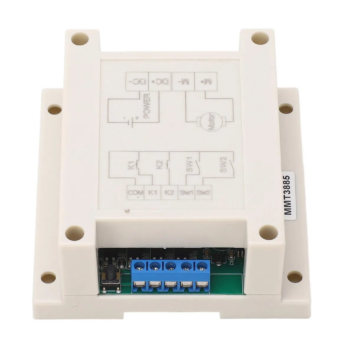 Oumefar Module de Commande de Moteur à Courant Continu, Contrôleur de Moteur Avant et Arrière à Distance 10A pour Serrures électriques, Matériau ABS