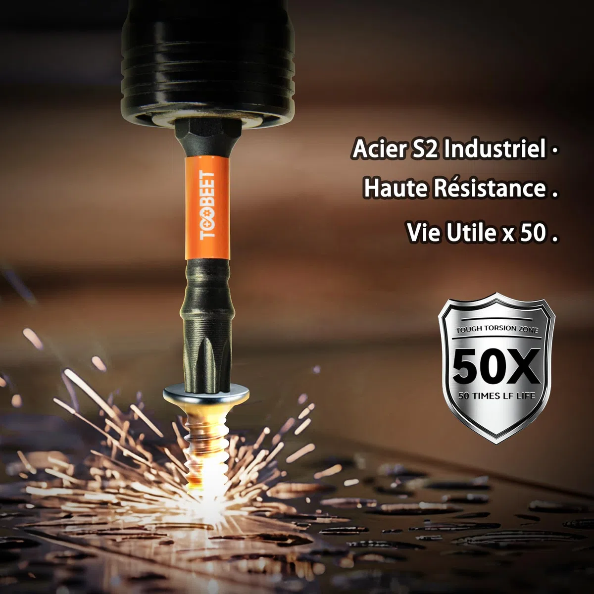 Jeu de 52 Embouts de Vissage Impact S2 (25/50/75/150mm), Torx T7-T40, PH, PZ2, Hex, Fente, avec Mini Clé à Cliquet & Porte-Embout Magnétique, Idéal pour Visseuse à Choc & Zones Étroites