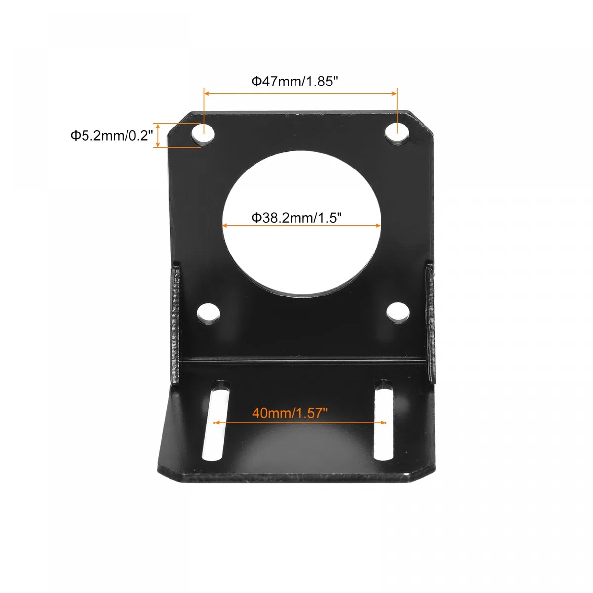 sourcing map Lot de 2 supports de montage de moteur 68 x 65 x 68 mm Noir pour moteur pas-à-pas NEMA 23 57 mm avec vis