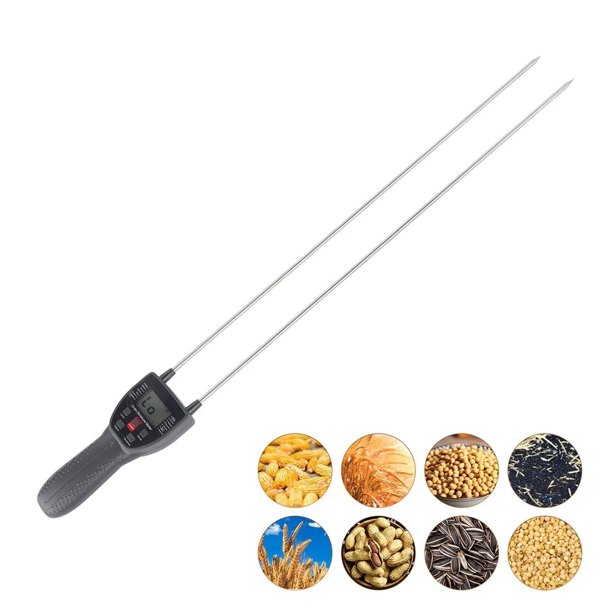 Humidimètre de Foin Portable, Testeur de Balles de Foin avec Sonde, Compteur de Grains Numérique, pour Surveiller Garantissant une qualité Optimale du Foin, pour le blé, le Maïs,