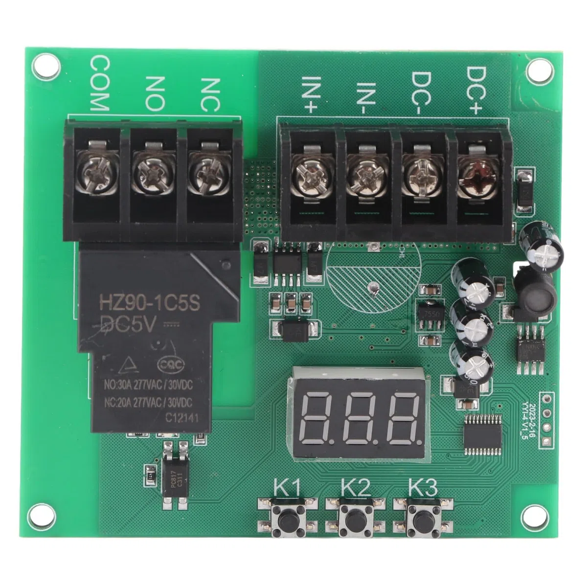 Module de Détection de Courant Continu 7-30V 0-30A, Module de Relais de Protection contre les Surintensités, Accessoire Multifonctionnel pour un Usage Domestique