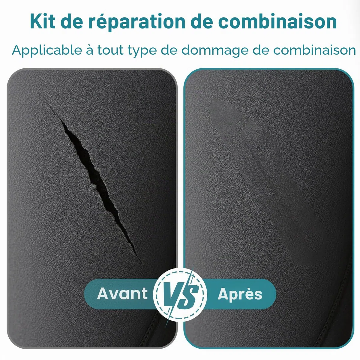 Kit de réparation en néoprène de 120 g, résistant à l'eau salée et aux étirements répétés, spécialement conçu pour la réparation des cuissardes, combinaisons en néoprène, bateaux gonflables en PVC