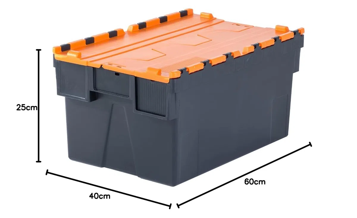 Provost Bac navette gerbable et emboîtable orange 40L - 60 x 40 x 25cm