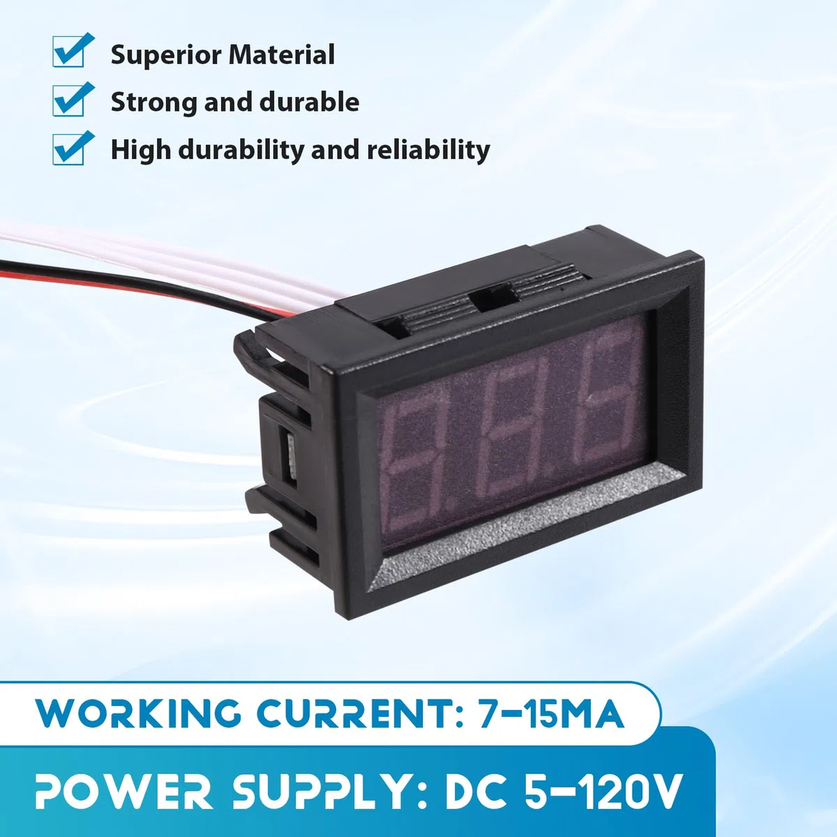 Ampèremètre Numérique à Effet Hall 100 A, Charge, Décharge, Tension, Courant, LED, DC 12 V, 24 V, 48 V, 60 V, 72 V, pour Voiture