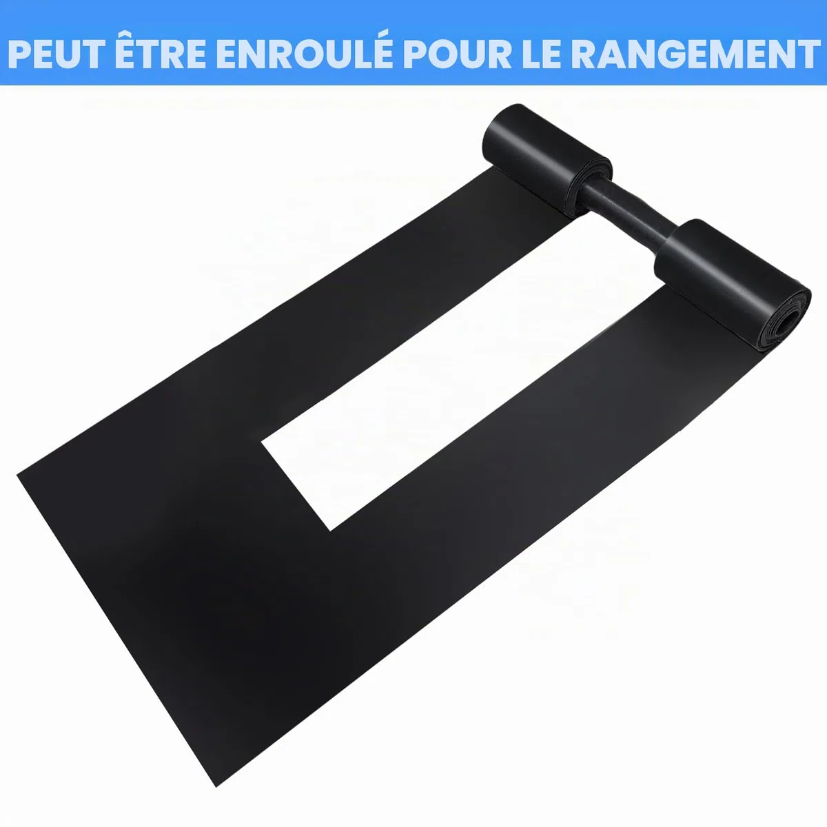 Pochoir en silicone pliable et réutilisable pour peinture de parking et lignes de trottoir, 233,7 x 10,2 cm, noir