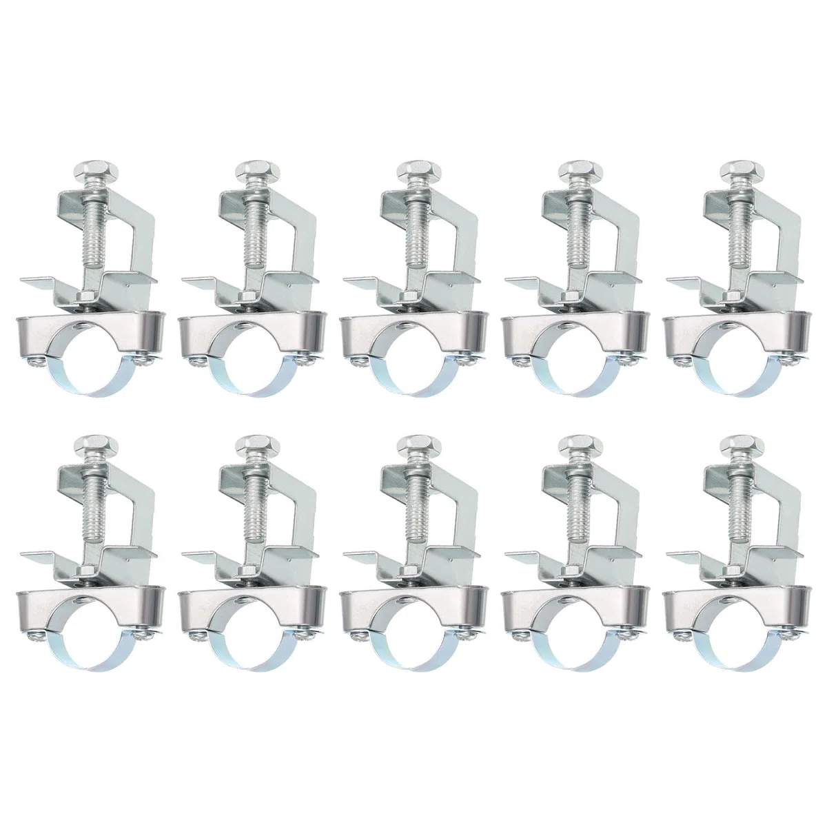 QUARKZMAN 10Pcs Attache de Conduit Collier de Serrage avec Pince de Poutre Adaptée pour Tuyau de 1" (25mm) Support de Support de Câble pour Poutre en I, Conduit, Tuyau, Câble