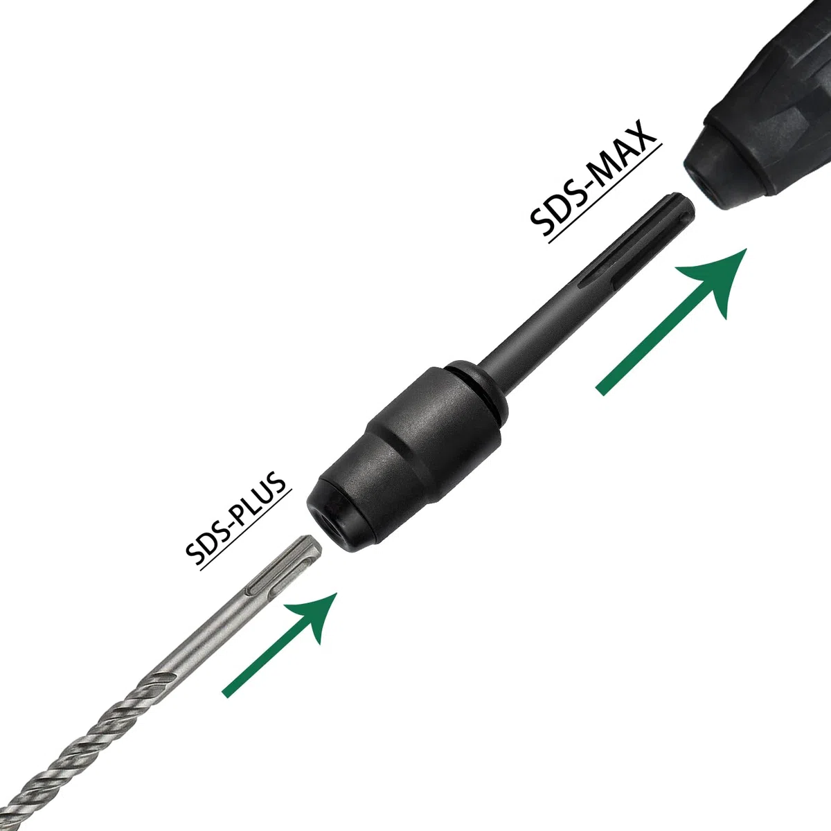 Monkey King Bar SDS Max à SDS Plus Adaptateur(250MM)-Marteau de perçage Mandrin à serrage rapide Prise électrique Mandrin de perçage Marteau perforateur
