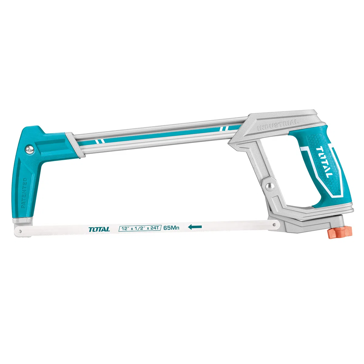 Total Tools - Arc de scie | Longueur de 200 mm | Tension réglable | Outil de coupe du métal et du bois | Comprend une scie de rechange | Aluminium
