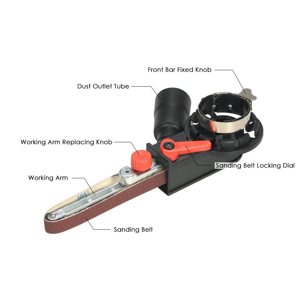 Lime électrique, Ponceuse Pneumatique, Lime à Doigts, Multifonction Ponceuse à Bande Joint M14 pour Meuleuse D'angle Électrique 115mm et 125mm