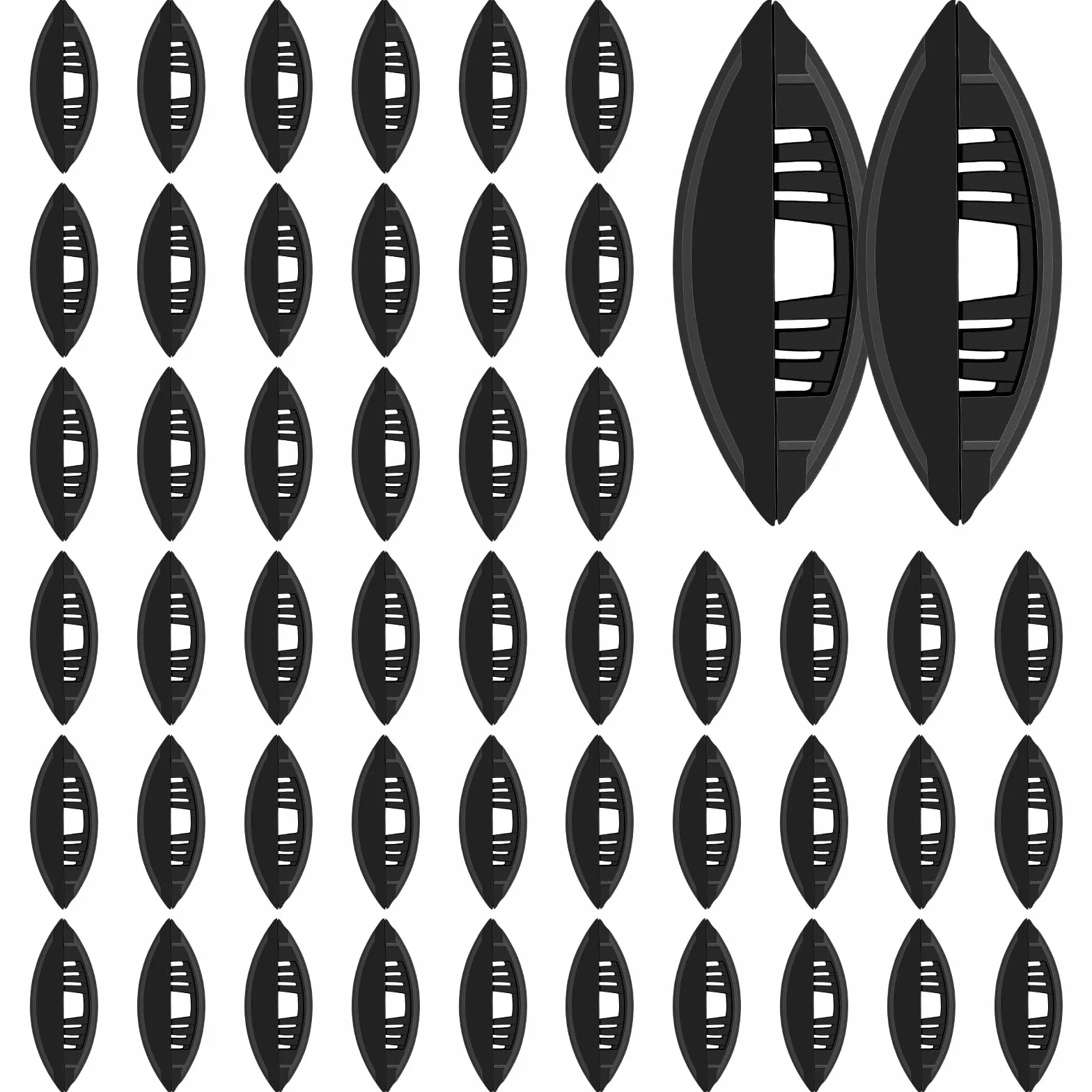 Lot de 50 connecteurs à biscuits rapides en nylon pour menuiserie composite, terrasse, encadrement de meubles, outils de menuiserie pour charpentier et projets de bricolage