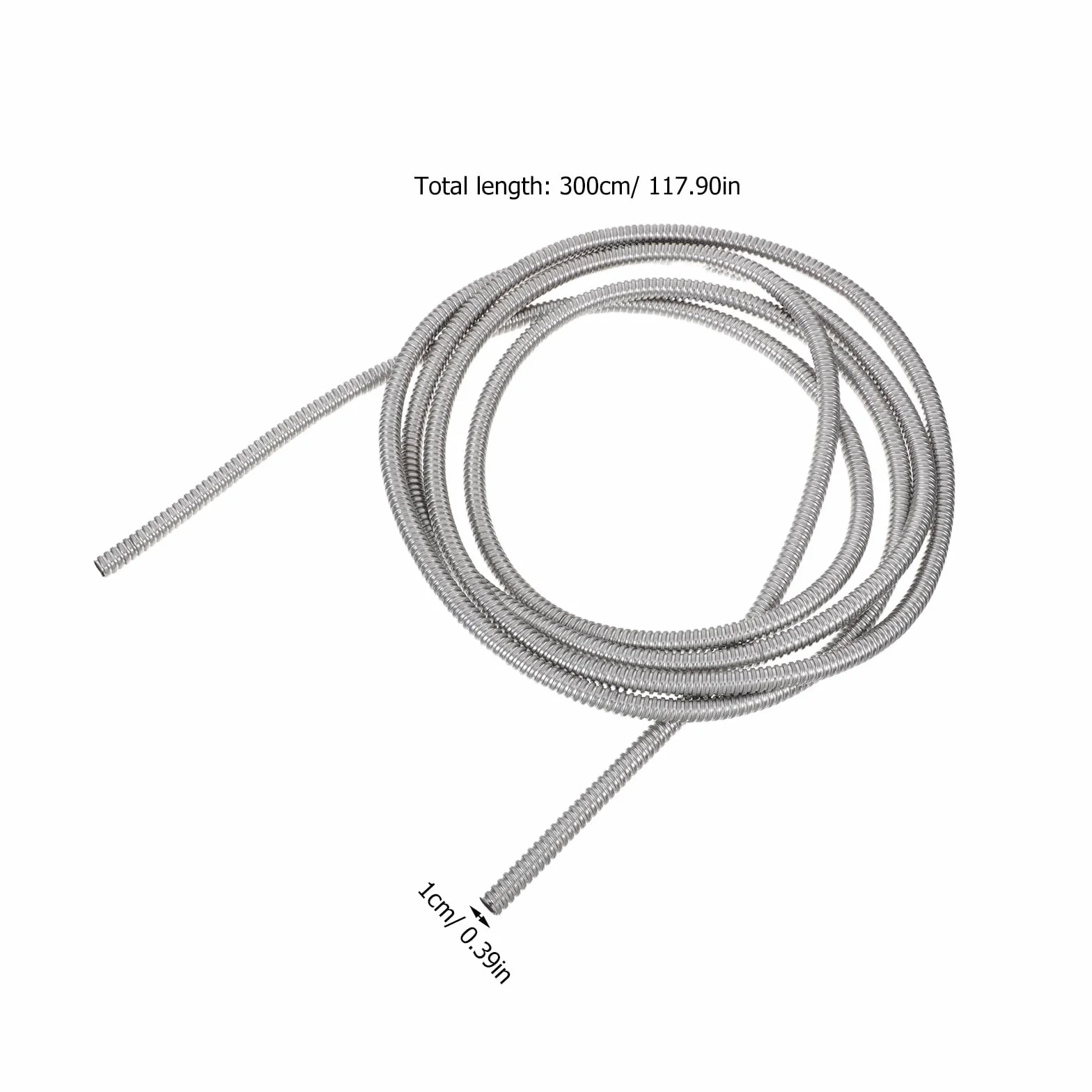 Gatuida Gaine ÉLectrique Flexible en Acier Inoxydable 304 Tube De Protection De CâBles RéSistant Et Flexible 118.11In Gestion SéCuriséE pour CâBles Industriels Et Domestiques