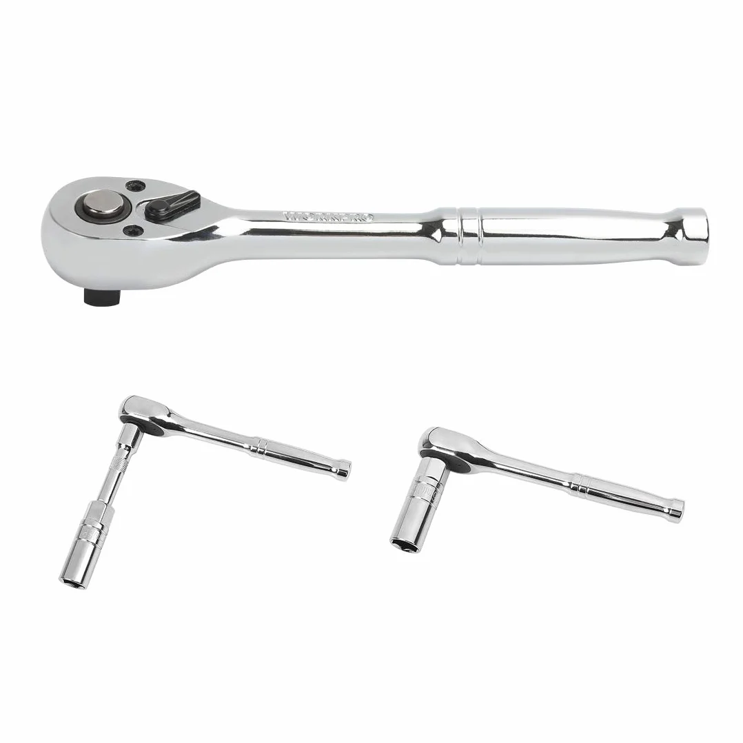 WORKPRO Coffret de Douilles Compact avec Clé à Cliquet 3/8-inch 24-Pièce