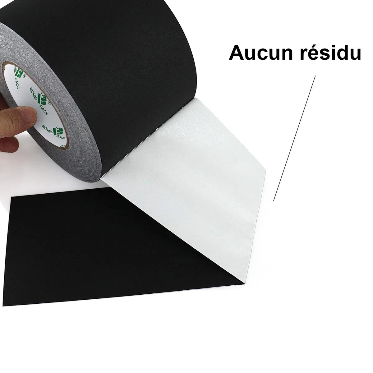 BOMEI PACK Noir Gaffer Ruban adhésif en tissu, 100MM x 30M, Mat Chiffon Tuban Adhésif, Gaffers Tape pour Câbles, Photographie
