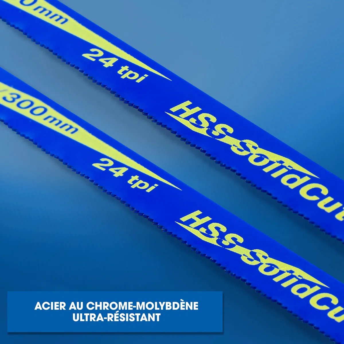 S&R Scie a Métaux et Bois avec 4 Lames Made in Germany. Scie à main Archet pour Bois et Metal. lames bi-métal molybdène 18/24 TPI