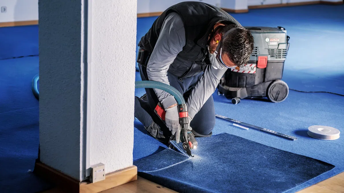 Bosch 1x Cutter à moquette PRO ASZ 32 SC (pour Feutre de toit, Tapis, Largeur 24 mm, Professional Accessoire Outil multifonction)