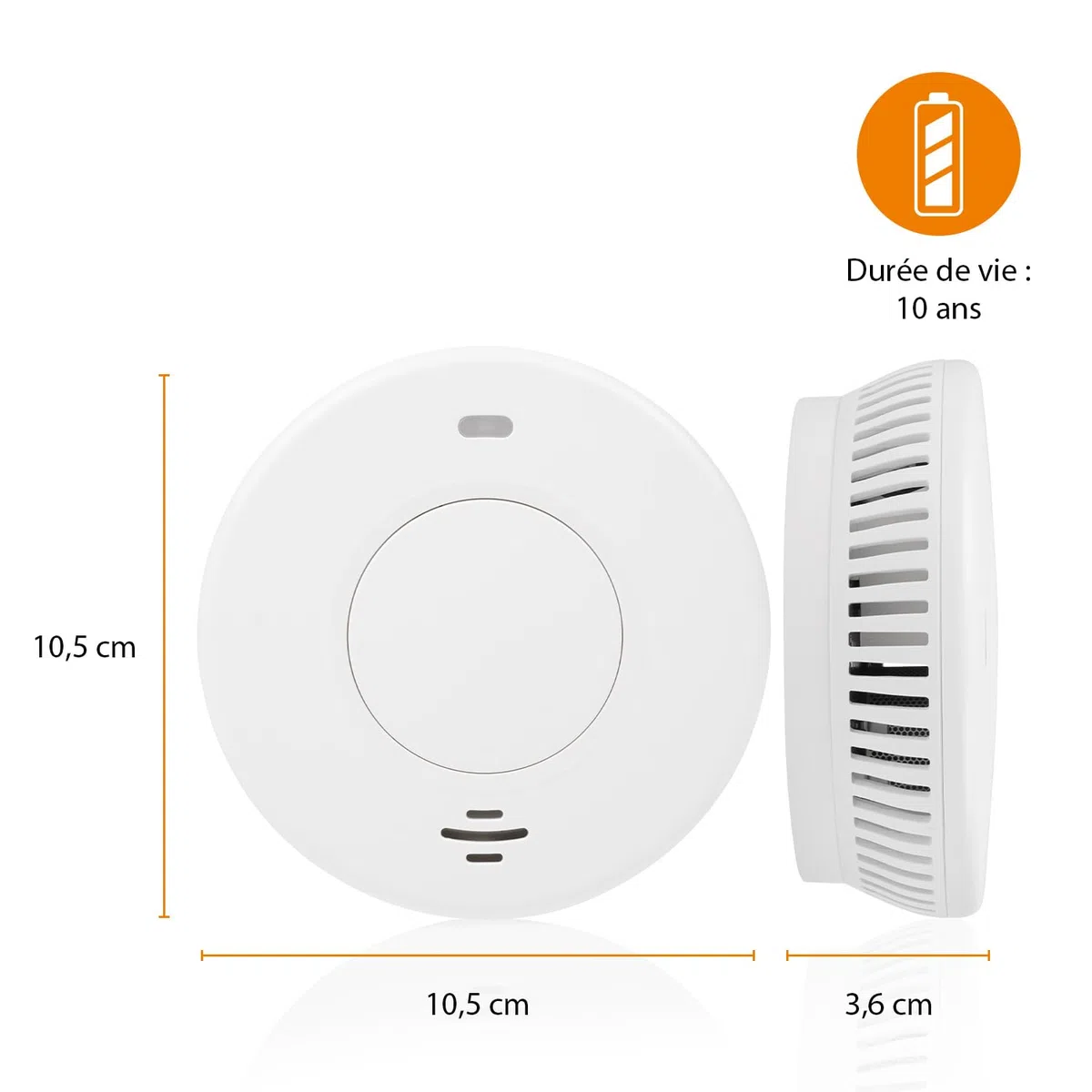 Smartwares détecteur de fumée interconnectable - Jumelez jusqu'à 24 détecteurs - Pile 10 Ans Non remplaçable - Détection Rapide et fiable - 85 DB -FSM-17001