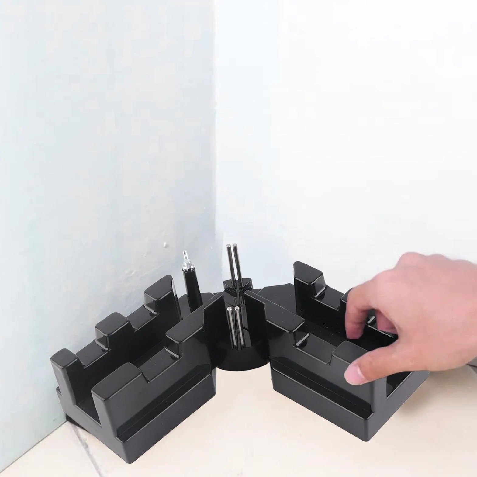 Boîte à Onglet Professionnelle 2-en-1, Outil de Coupe et Mesure d'Angle pour Moulures, Guide de Coupe Angulaire