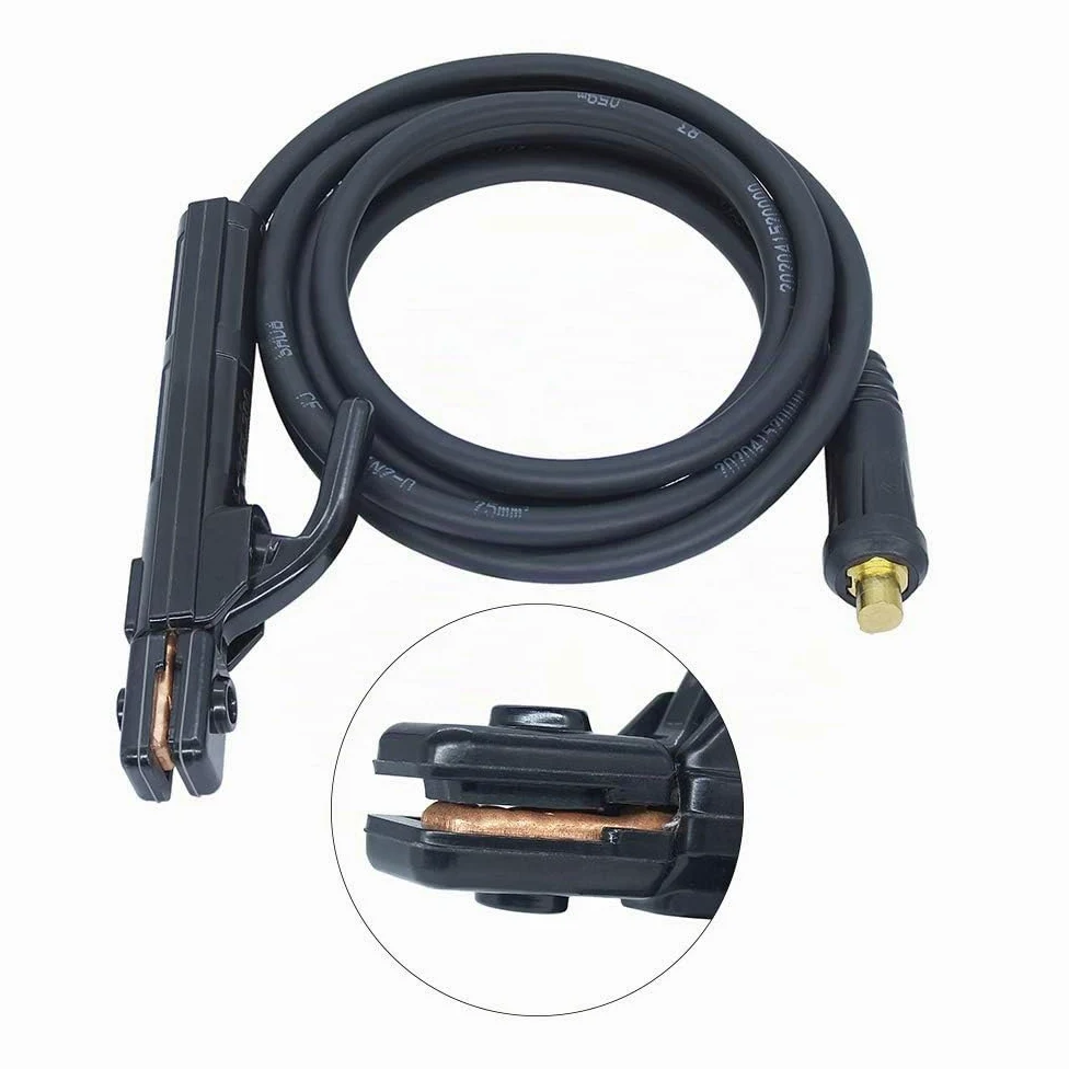 Pince de maintien pour électrodes de soudage avec porte-électrodes 200 A ou 300 A (16 mm²/200 A mandrin 9 mm (3 m)