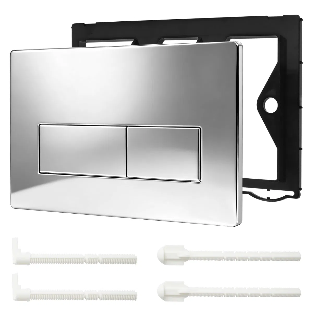 Plaque de commande wc suspendu, plaque de déclenchement wcà double chasse d’eau, compatible avec GEBERIT SIGMA01 UP300/320, 115.770.11.5, (Argent électrolytique)
