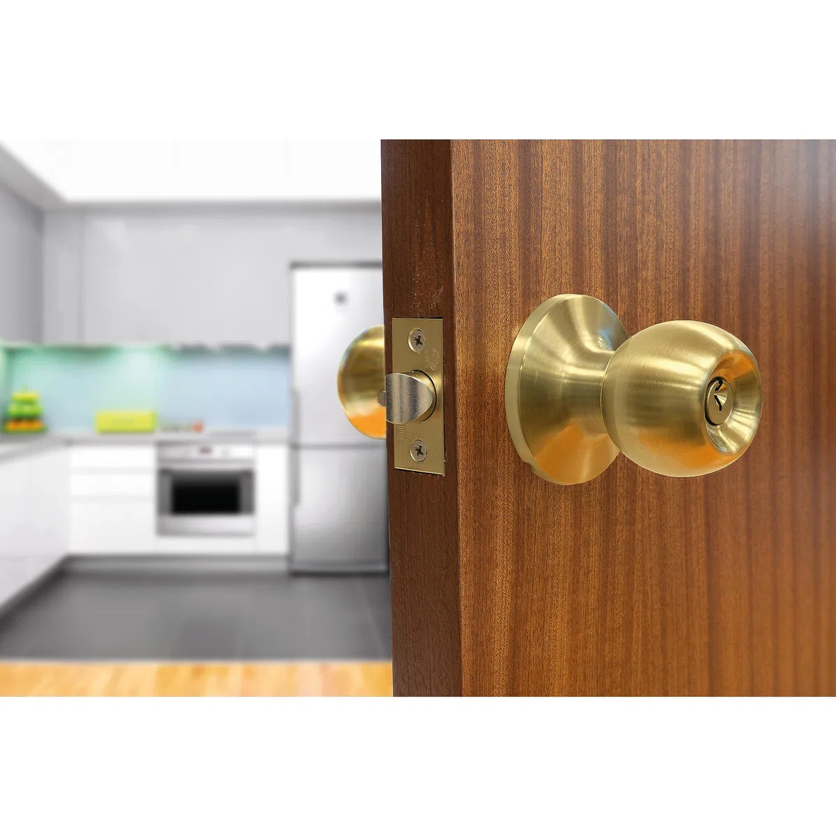 Amig - Bouton de Porte Rond en Laiton Poli 610 | Serrure à Encastrer Clé pour Meuble | Design Élégant et Moderne | Sécurité Renforcée, Bleu, Standard, Laiton