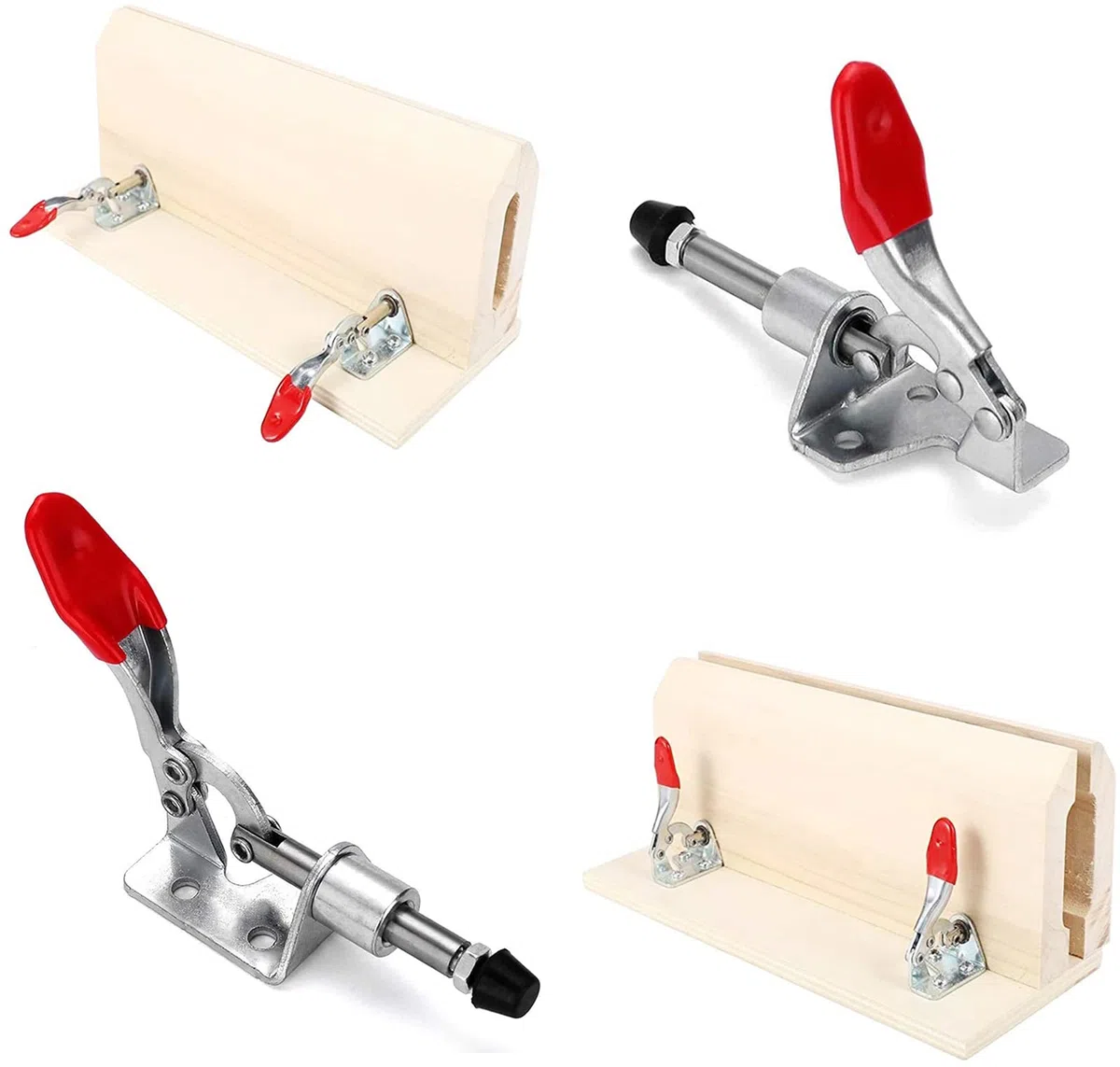 5 Pcs Pince Horizontale, Outil à Main à Action Push-Pull, Dégagement Rapide Basculer La Pince, Pour Le Fonctionnement De La Machine, La Menuiserie, Le Soudage (Force De Serrage De 45 Kg)