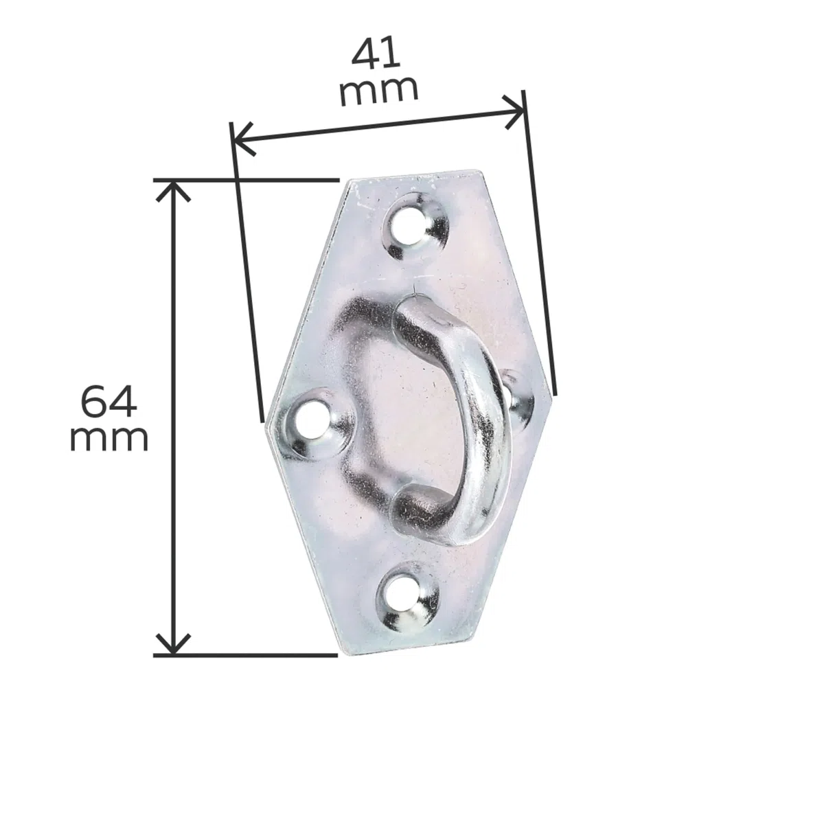 Alberts 316471 Anneau sur platine | passivé | 60 x 41 mm