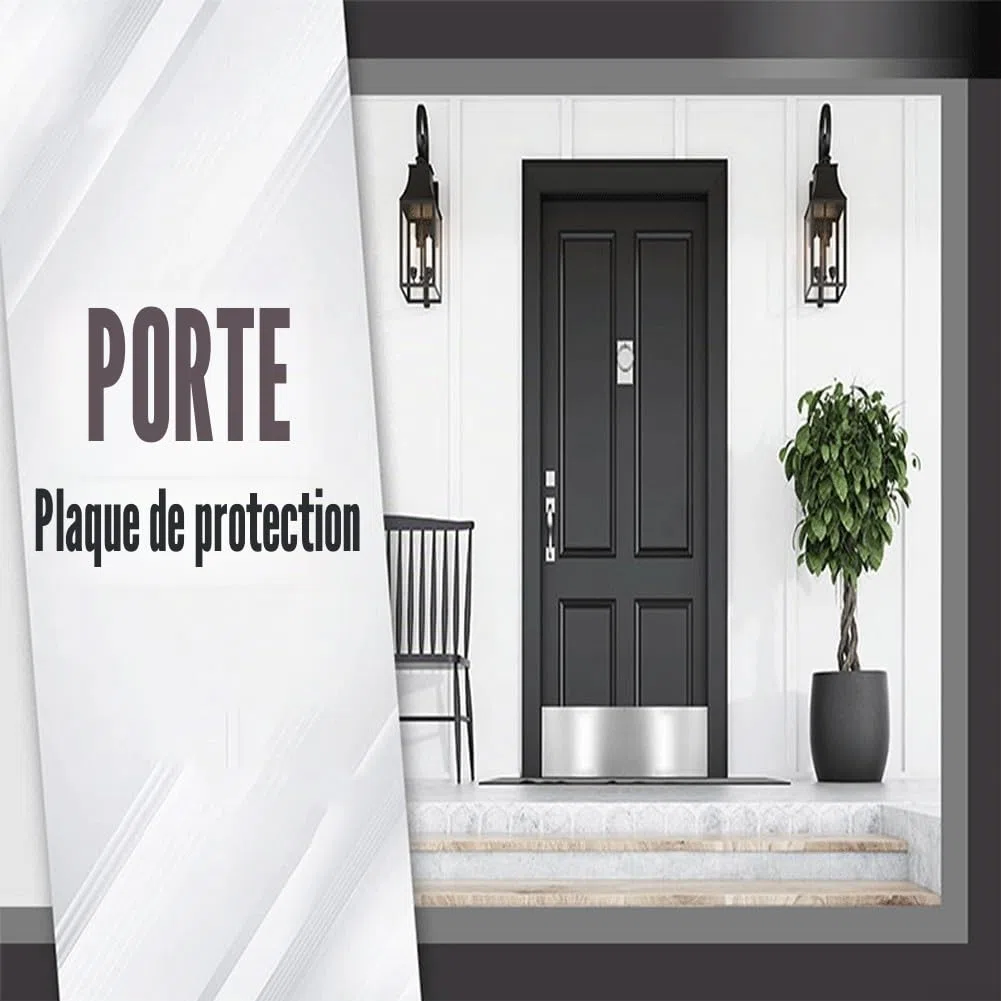 Plaque de porte, protection de porte extérieure, accessoire de rechange pour portes extérieures