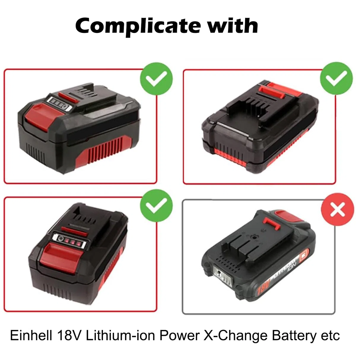 Convertisseur abaisseur 18 V à 12 V pour Batterie Einhell 18 V, Tension CC Adaptateur d'alimentation pour Batterie Sortie 5 V-13 V Max. 10 A Prise Allume-Cigare