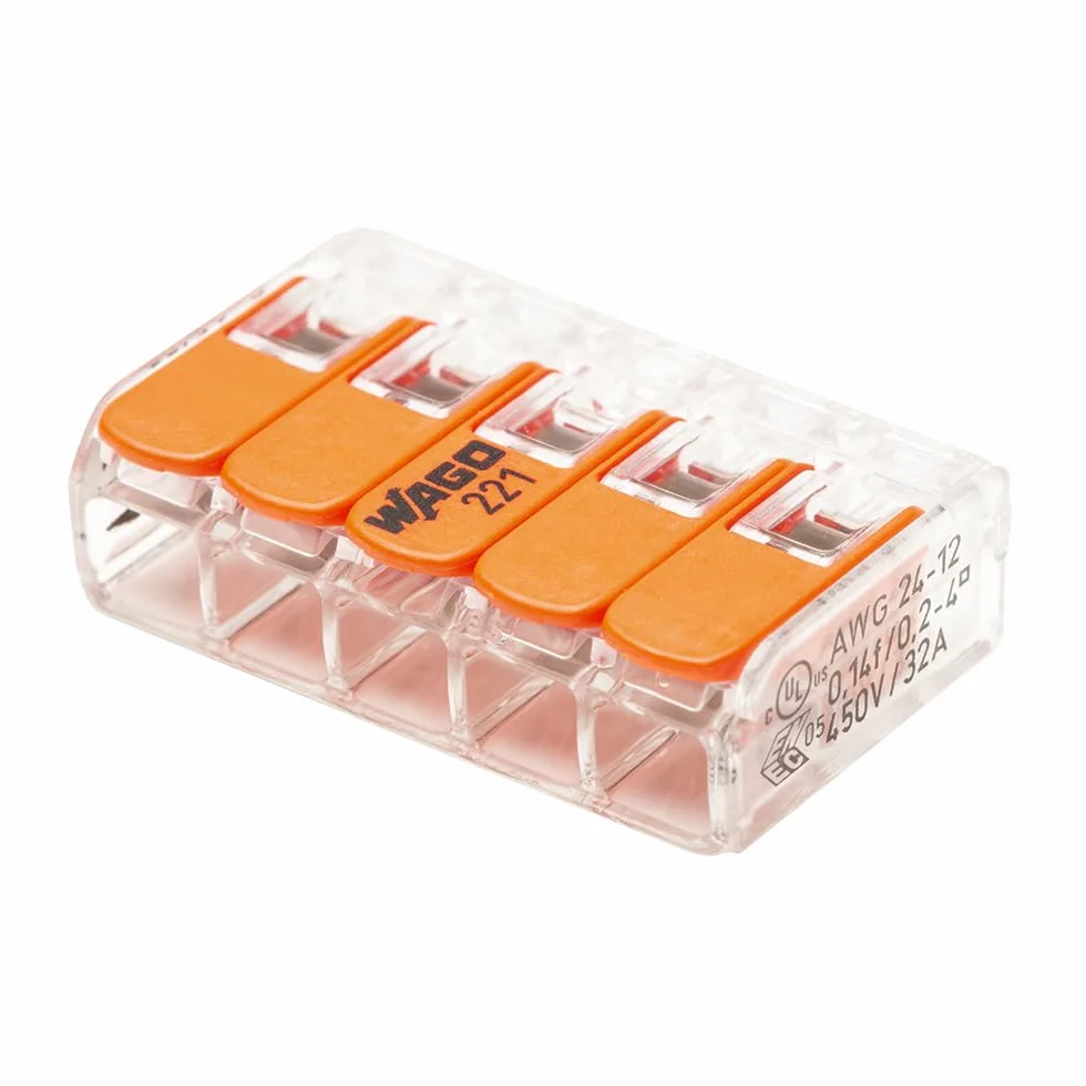 Boîte de 50 bornes de connexion automatique S221-5 entrées