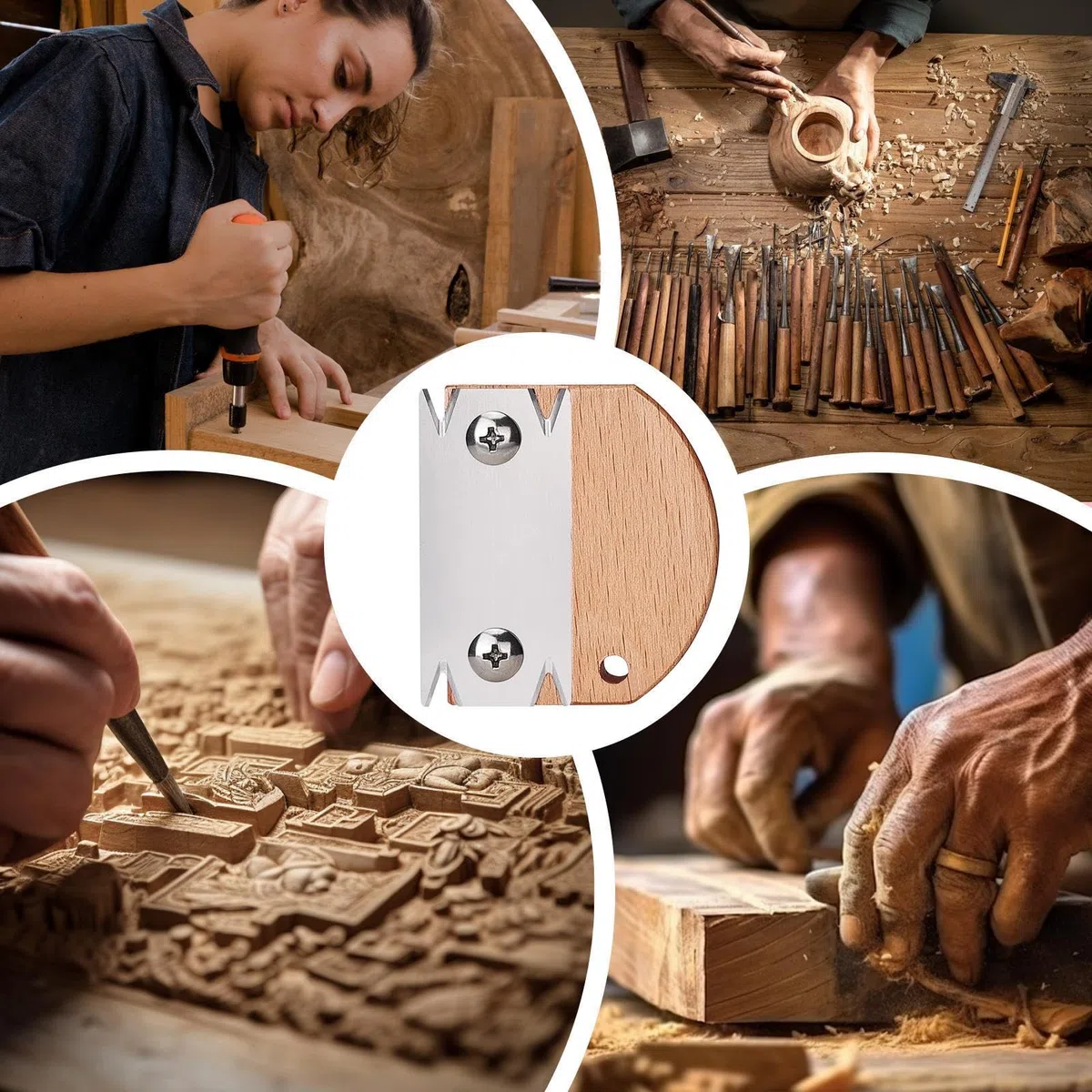 Coupe De Placage Ergonomique - 50 G D'outils De Travail Du Bois Avec Manche En Bois | Grattoir À Filet De Chanfreinage Pour Bandes De Chant, Pour Placage, Pvc, Stratifié, Contreplaqué, Panneau De Méla
