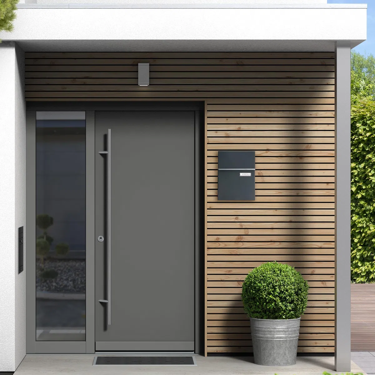 ARREGUI Line E6805 Boîte aux Lettres Individuelle en Acier | Taille S (Courrier Format A5) | avec Serrure Protégée | Anti-Pluie | Petite Boîte aux Lettres Murale | Facile à Installer | Anthracite