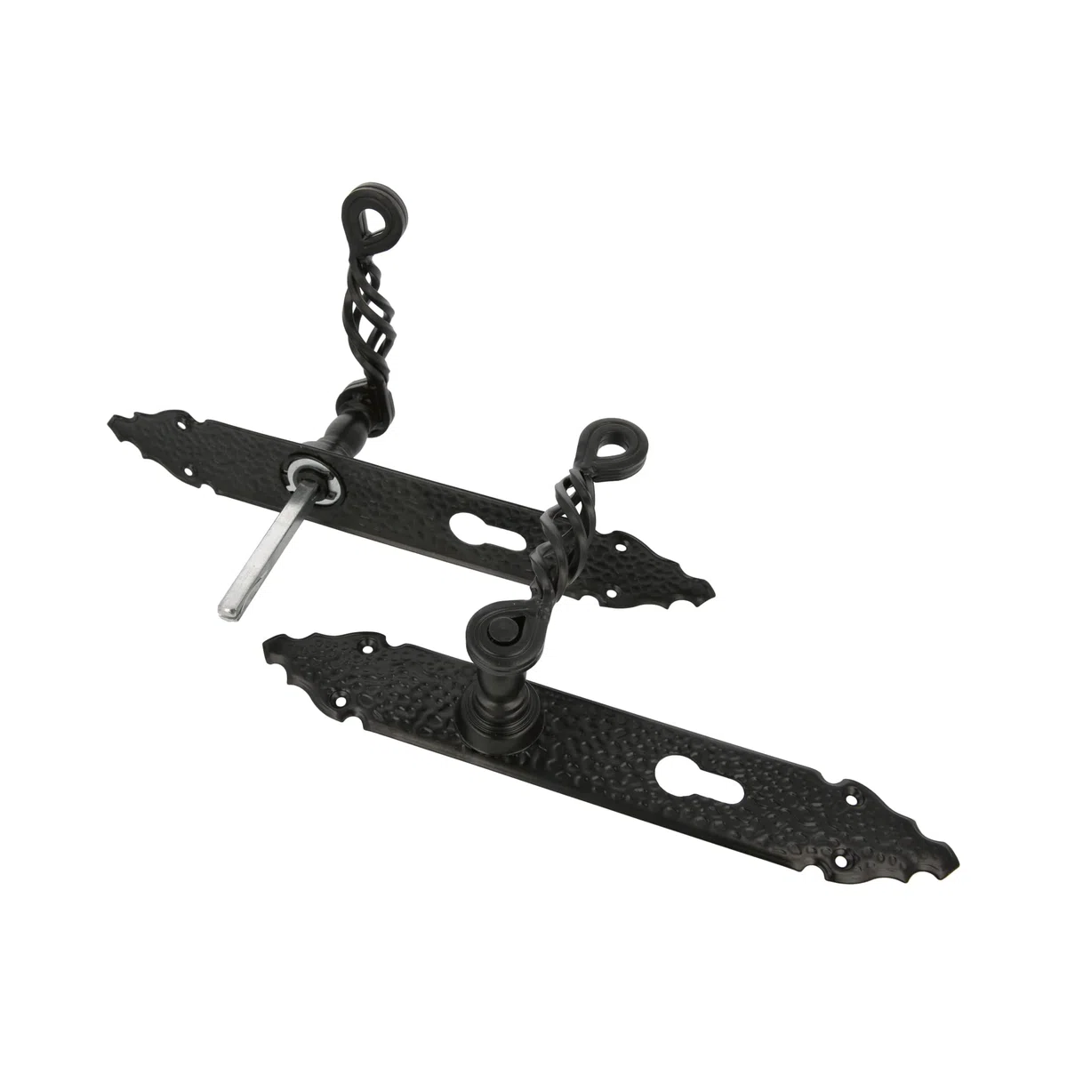 Amig - Ensemble de poignées de porte - Poignées avec rosace pour portes de passage - Design moderne et résistance quotidienne - Carré de 8 mm - Aluminium - Finition noire mate