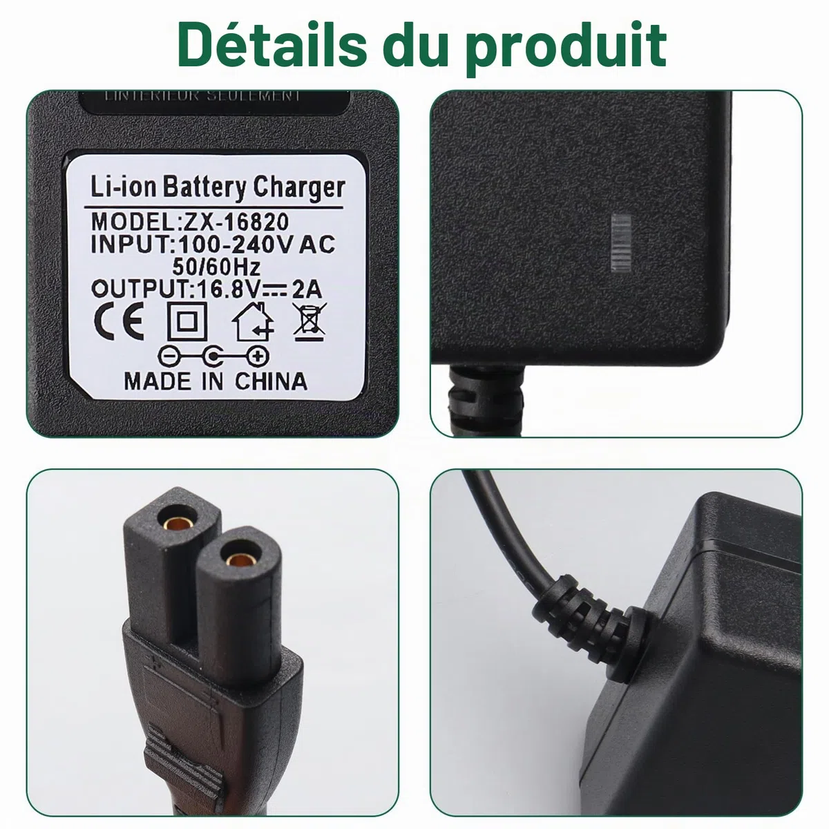 16.8V Chargeur Compatible avec Aiper Scuba S1 E1 Certes de Piscine Robotique sans Fil, Adaptateur de Chargeur Compatible avec Aiper Scuba S1 E1 14.4V Li-ION Batterie 33.6W