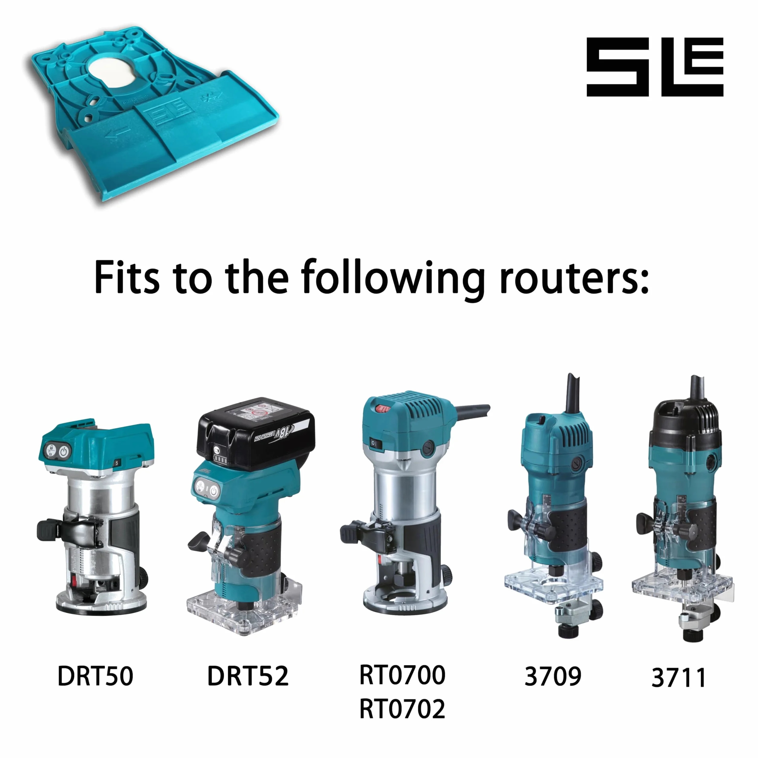 Adaptateur de rail de guidage professionnel pour Makita DRT50 / RT0700C / RT0702C / RT0700 / 3709/3711 pour Makita/Bosch/Festool/Mafell