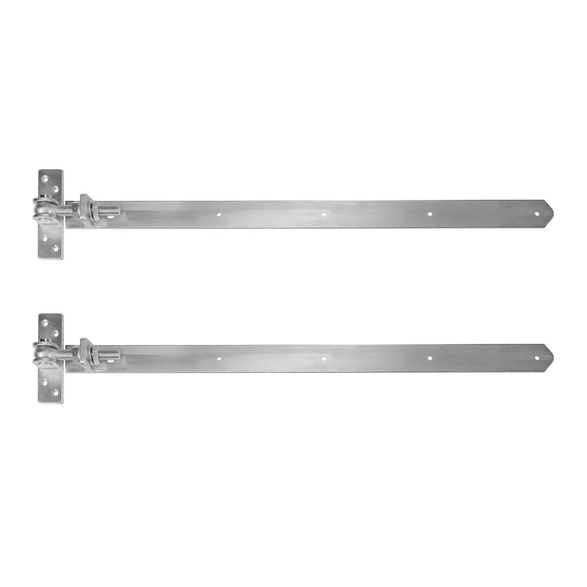 2 x Penture Anglaise Paumelle de Jardin 695-750 mm M16 Charnière à Congé Plate et Longue pour Portail de Jardin Ferrure pour Portail