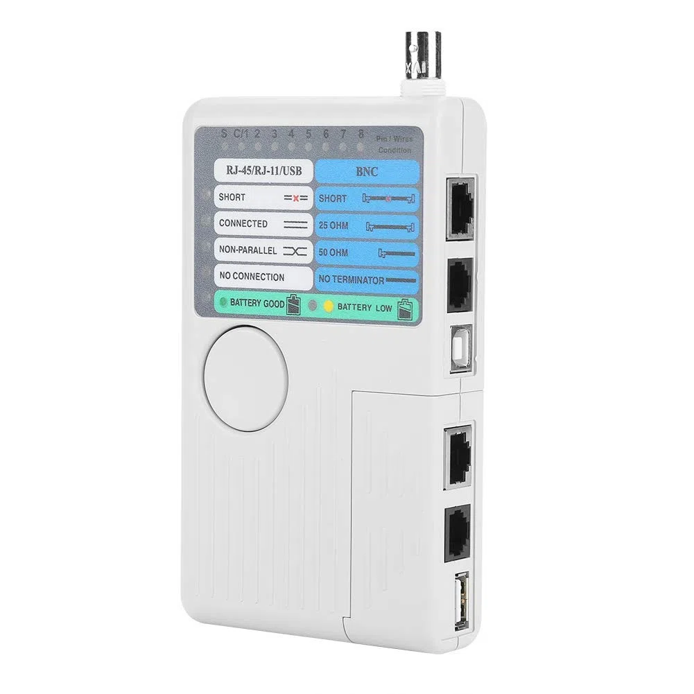 RJ11 RJ45 USB BNC 4-en-1 Portable Testeur de Câble Réseau à Distance pour les Câbles UTP STP