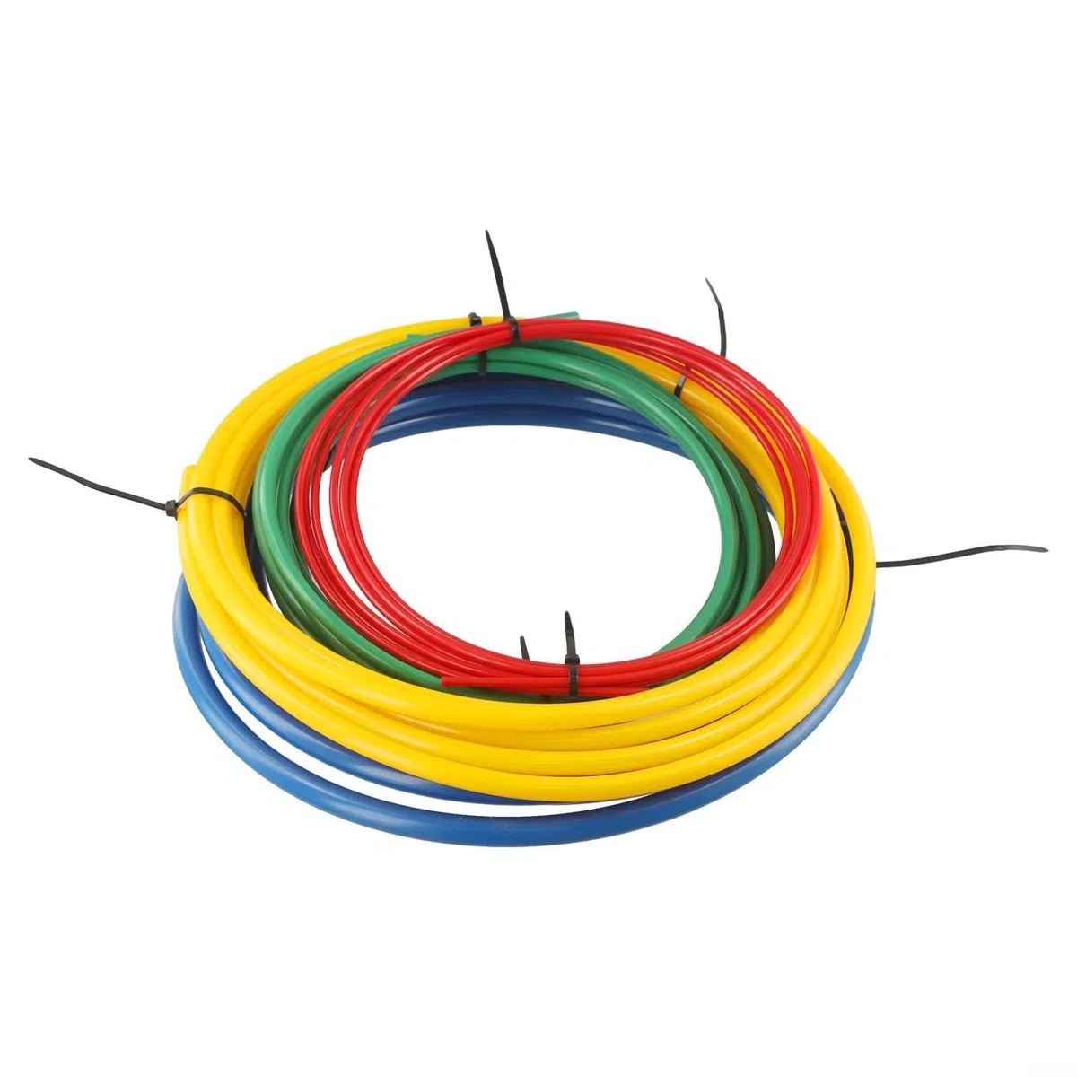Kit de cintrage pour tuyaux en cuivre pour climatisation - En plastique PE - Avec 4 tailles - Bandes flexibles intégrées - Pour tuyaux de 1/4, 3/8, 1/2, 5/8", longueur : 4 m, modèle CT-205