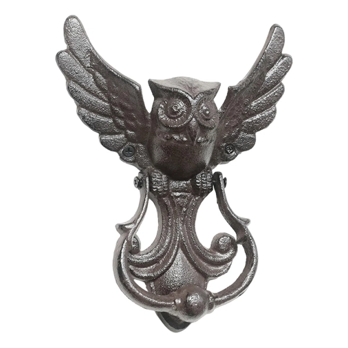 Heurtoir de Porte Hibou, Accessoire de Quincaillerie Extérieure Pratique et Robuste, Antique