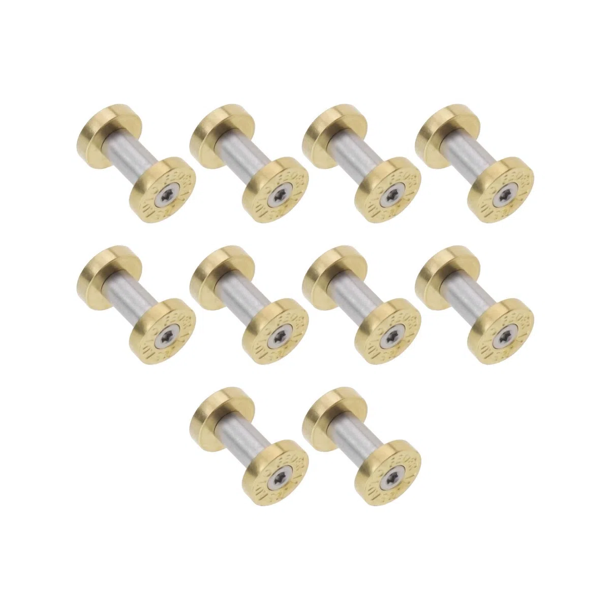 10 Pièces M4 Poignée Vis Écrous Poignée Boulon Rivets Vis Acier Inoxydable Arbre Rivets pour Tactique Conduite Couteaux Longueur Totale 12mm