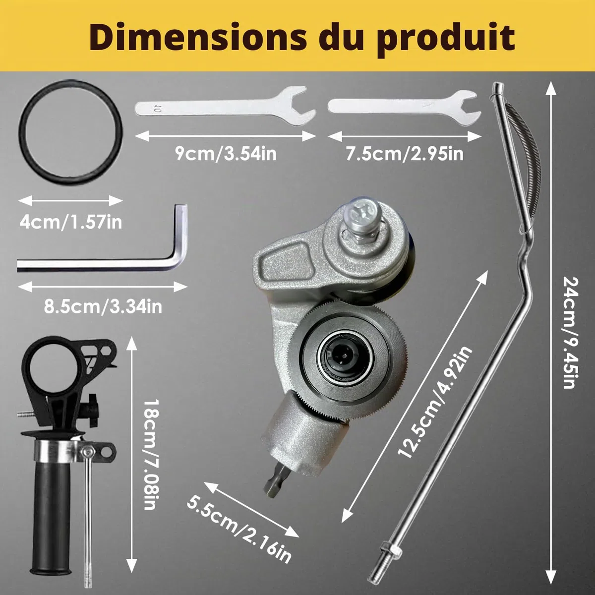 Grignoteuse de Tôle, Coupeur Plaque avec Adaptateur, Coupeur de plaque de perceuse électrique, Coupe Plaque de Perceuse Électrique pour Couper de Fer Acier Cuivre Aluminium