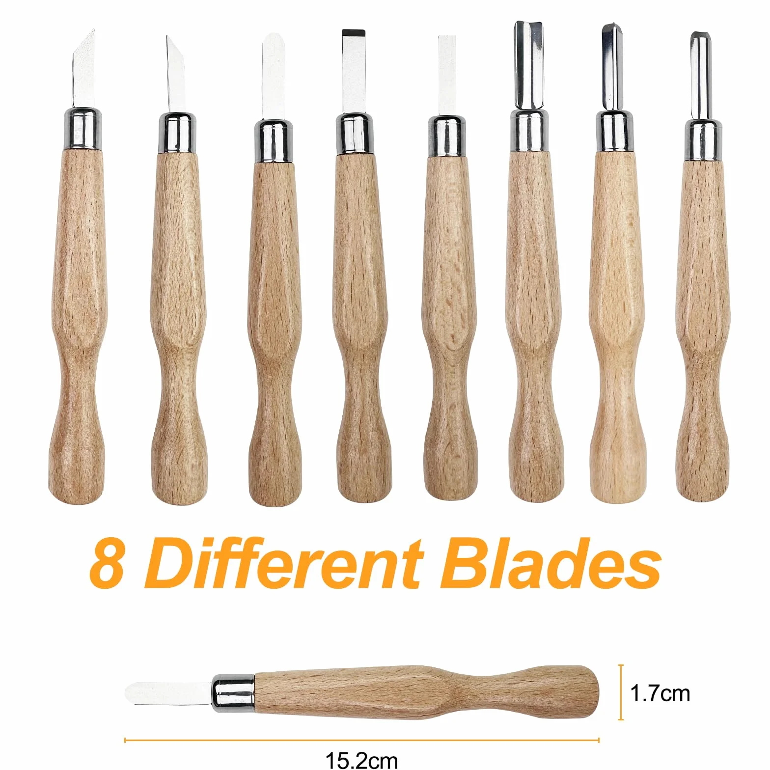 Traxenta Couteau Sculpture Bois Set, Lot de 25 Outils Sculpture Bois, 11 Couteaux de Sculpture Sur, Outil de Ciseaux à Bois Kit, DIY Outils de Sculpture, pour Débutants Professionnels Sculpteurs