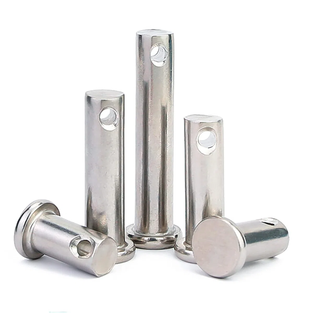Goupille cylindrique à tête Plate, Trou de positionnement, goupille Fendue Assortie, Bride métrique, Fixation Machine en Acier Inoxydable(M18 x 90mm)