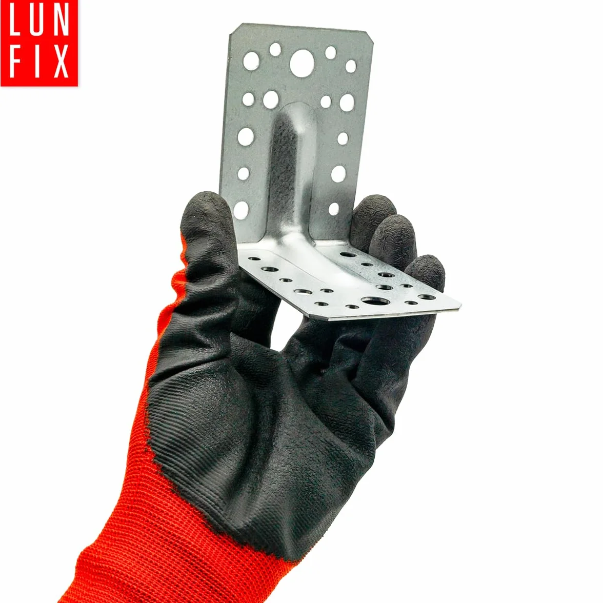 50 Equerre metal renforcées 90x90x65x1,5 mm, connecteurs bois galvanisés avec nervure, équerre support d'angle droit perforée pour menuiserie, fixation meuble, clôture, construction bois
