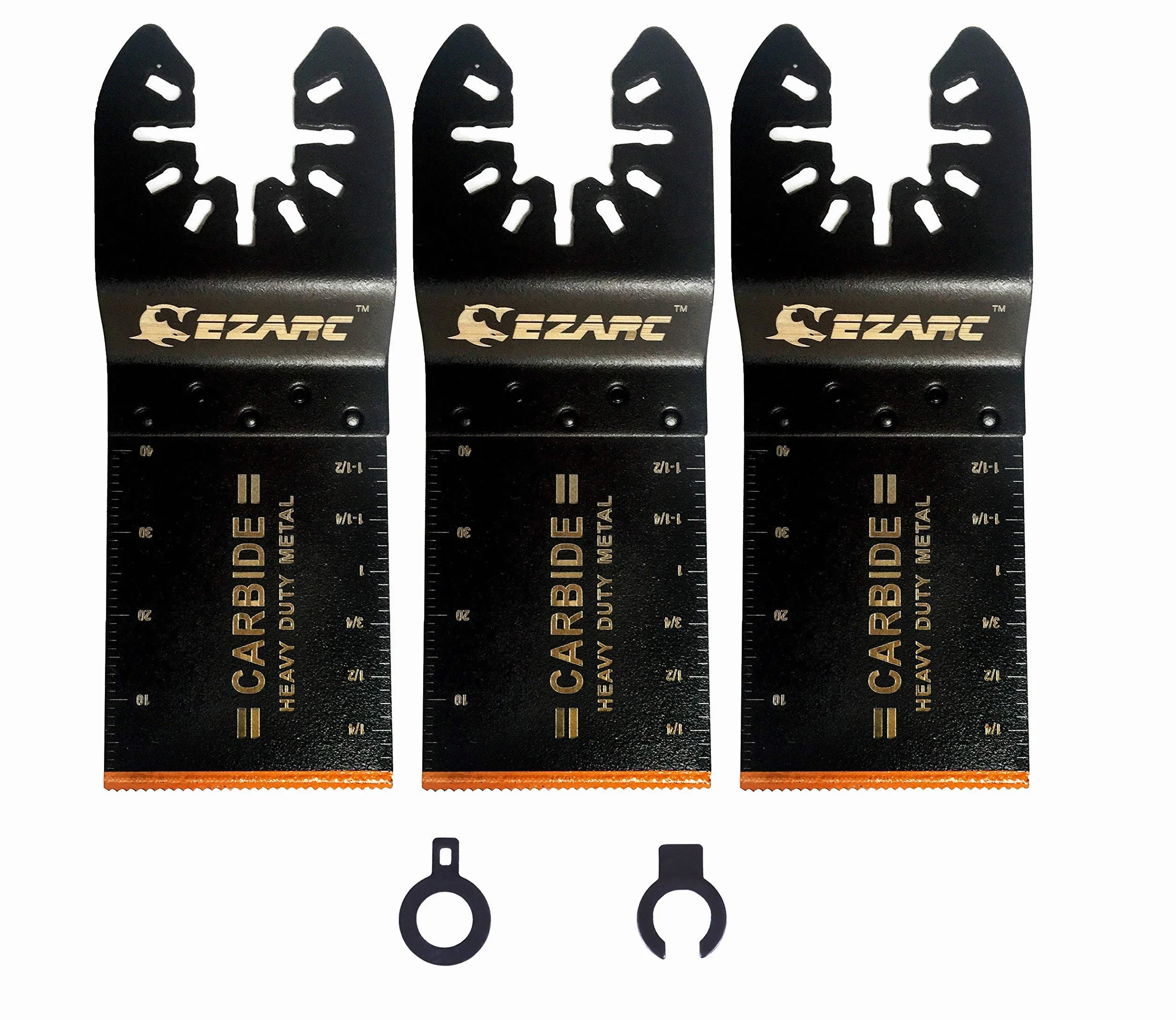 EZARC Oscillating Multimaster Carbure Lames Saw Blades pour Couper du Metal, 3-pack