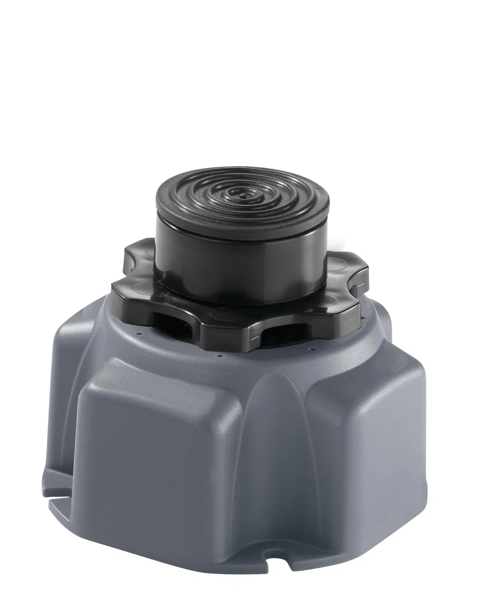 Wirquin 30724315 Lot de 4 pieds réglables noirs pour receveur de douche, compatibles meubles de cuisine