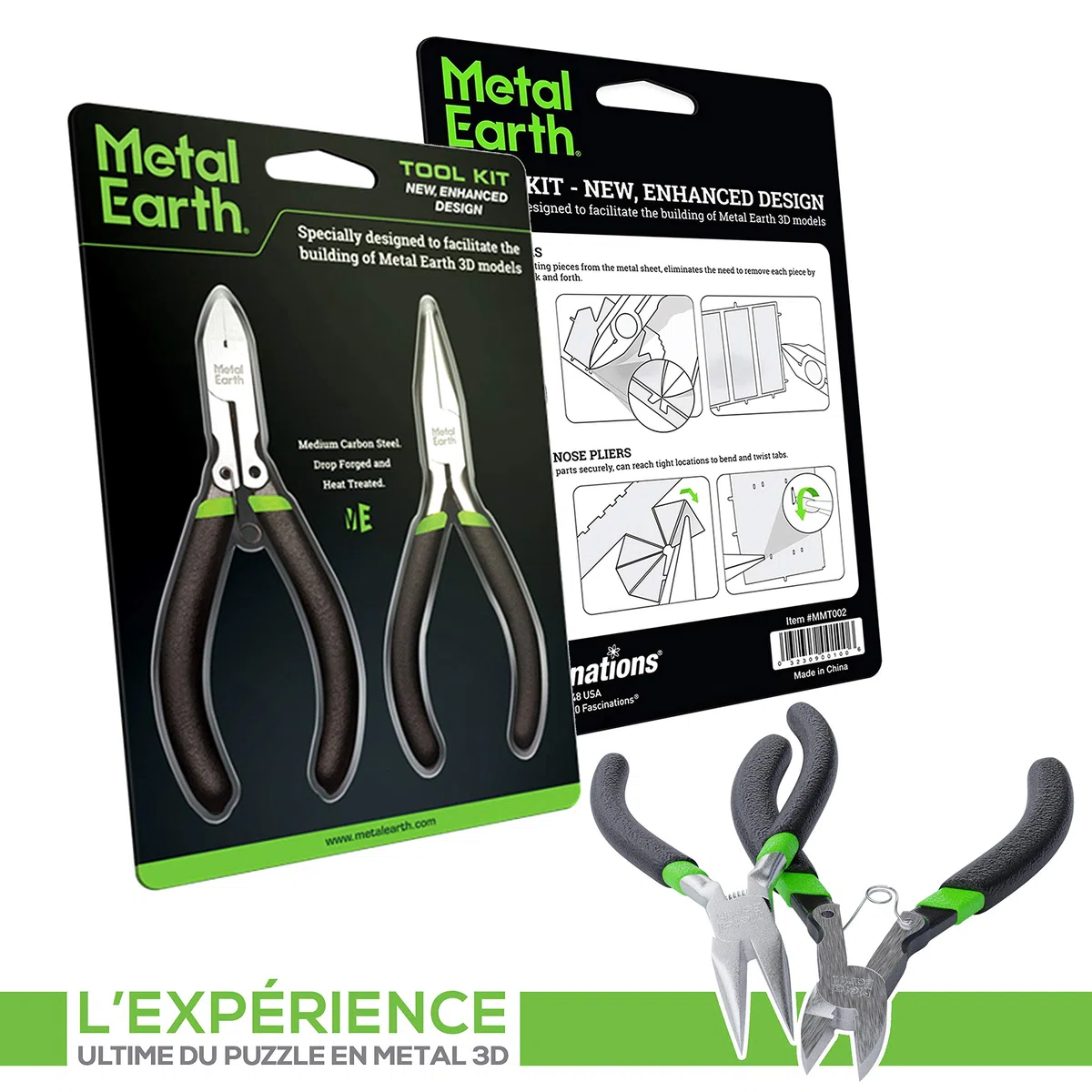 Metal Earth Fascinations Enhanced Design Kit d'outils 2 pièces – Tondeuses – Pince à Bec Aiguille
