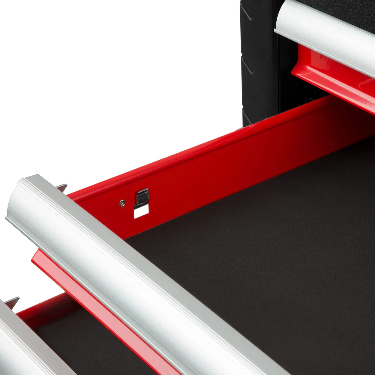 EBERTH Caisse à Outils Vide, Armoire à Outils métallique avec 3 tiroirs, Rails télescopiques sur roulements à Billes, Extension Totale, verrouillable avec 2 clés, revêtement par Poudre Rouge