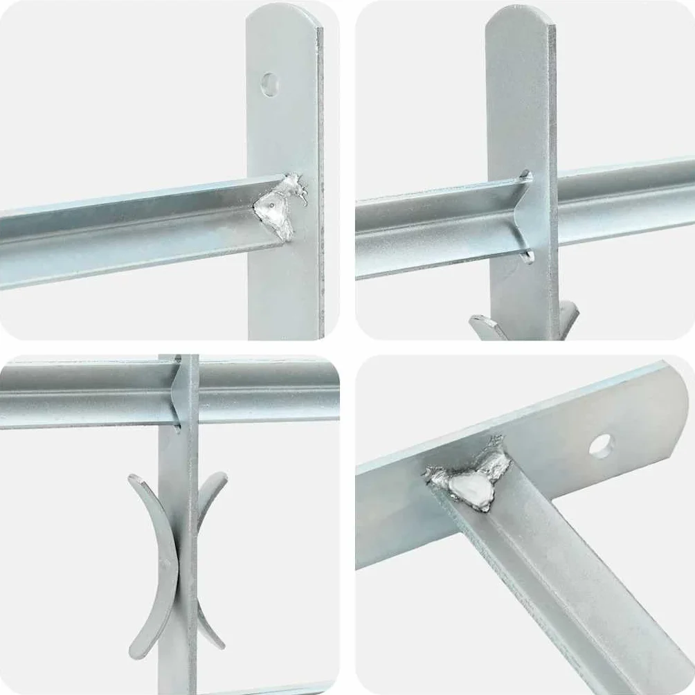 vidaXL Grille de Défense Ajustable à 2 Traverses pour Fenêtre Protection